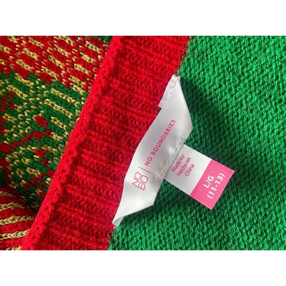 Christmas Elf Knit Dress Costume mini skirt santa's sexy helper - Picture 6 of 9